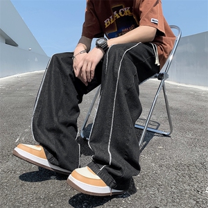 K95-P42宽松直筒牛仔水洗休闲长裤图片