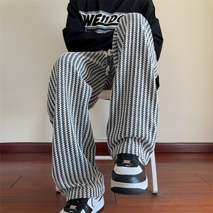 春秋季雪尼尔小香风鱼骨纹男大码休闲裤XZ102B-1CK2552P35图片