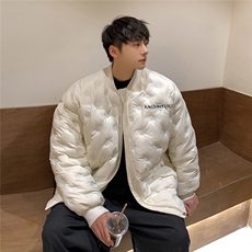 1定制面料宽松保暖棒球领大码M-5XL羽绒服男外套8709P168控229，男装羽绒服，星座226-2