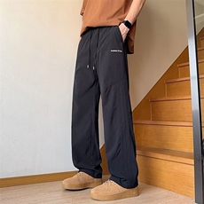 1506/QA2480/P35冰丝休闲裤男士夏季薄款青少年宽松直筒伞兵男款，男装休闲裤，星座1506