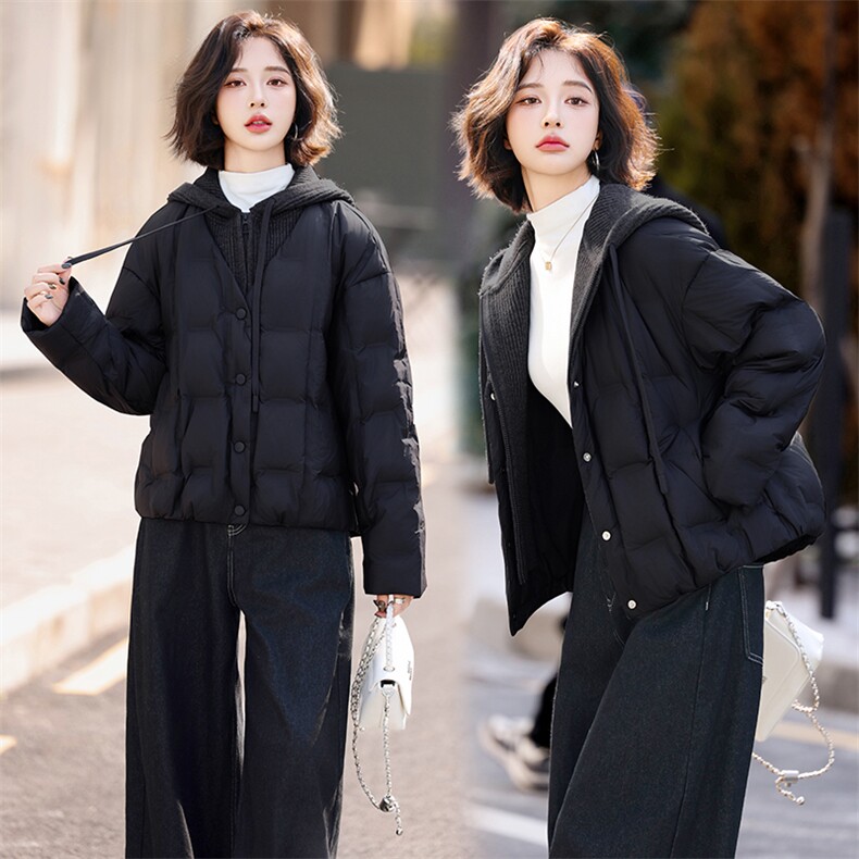 现货现货羽绒服女短款冬季2025新款小个子宽松韩版加厚外套现货！,女装羽绒服,一安秀