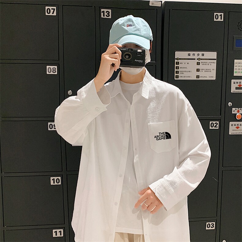 CS15232-P38长袖衬衫男士大码宽松衬衣男寸衫男寸衣，男装衬衫，电商A040