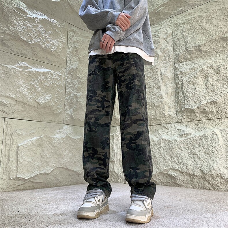 秋季现货5W+主推NK22013美式迷彩裤重磅解构水洗P45，男装休闲裤，电商A421