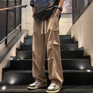 直播数据款 春季新款大口袋伞兵裤宽松直筒休闲裤工装裤 K515-P42图片