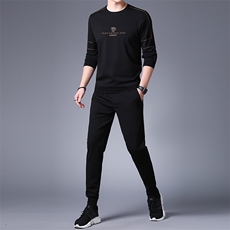 SA8253钱塘2020-2冬季新款圆领卫衣套装中青年男士时尚休闲P137，男装休闲套装，钱塘207-2