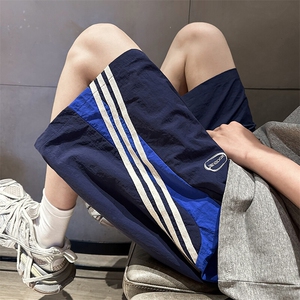 条纹撞色速干短裤男夏季薄款宽松五分裤 FSDK246 M-3XL 特p30控58图片