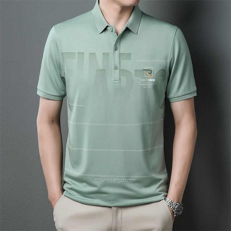 AD9126钱塘2020-3短袖t恤男装夏季高端翻领上衣T恤P53,男装T恤,钱塘207-3