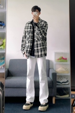 B221美式ins高街暗黑小众修身弹力休闲牛仔裤LK23010-P60控78，男装牛仔裤，电商B221