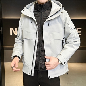 92287-L-3XL-P235标50绒三合一可拆卸店主风三穿羽绒服外套男图片