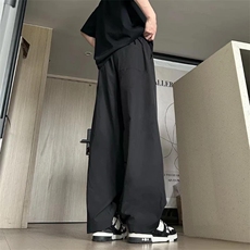 夏季新款激光打孔透气休闲裤男女简约直筒百搭垂感阔腿裤K3332P40，男装休闲裤，星座218-1（原230）