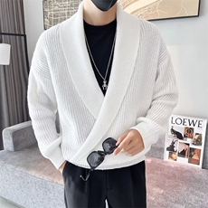 社会小伙秋冬季新款潮流v领针织开衫毛衣男士休闲大码外套M3371，男装针织衫/毛衣，星座1116A-2（原606A-1）