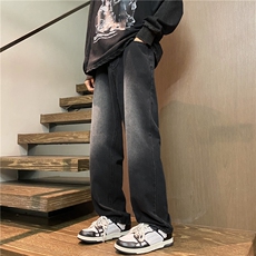 抖音品质高街复古水洗修身直筒牛仔裤休闲裤B315-K23493-p55控75，男装牛仔裤，电商B315