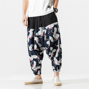 夏季 风民族风棉麻九分裤阔腿裤尼泊尔灯笼裤大裤裆 K65/P65,男装民族服装,钱塘713