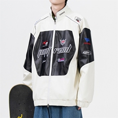 个性拼接皮衣机车服JK2168-P100，男装皮衣，星座210-1