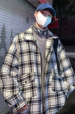 男士大衣男秋冬季新款潮牌夹克港风宽松粗织外套J6511P95，男装夹克，电商A157