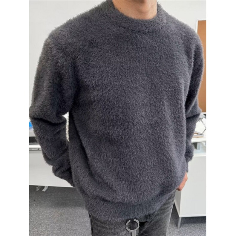 软糯渐变提花毛衣男女氛围感套头冬季水貂绒针织衫内搭MS604，男装针织衫/毛衣，星座1116A（原606A-3）