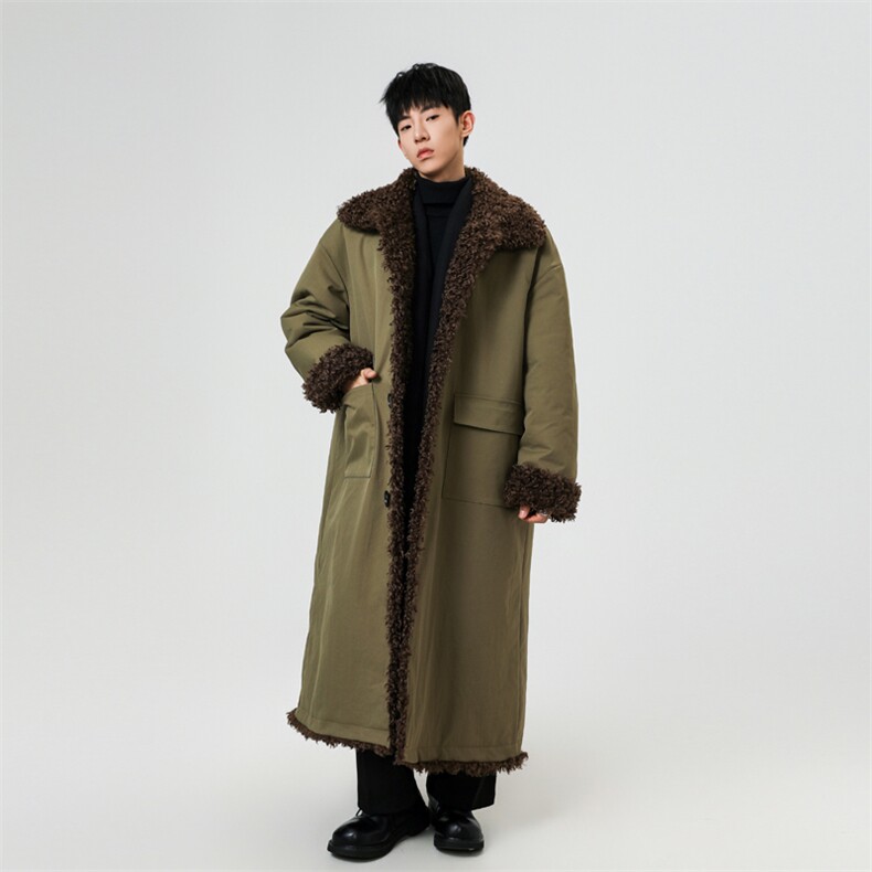 棉衣男中长款棉服冬季加厚保暖外套ins潮流超火冬装羊羔毛棉袄,男装棉衣,星座903-1