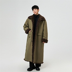 棉衣男中长款棉服冬季加厚保暖外套ins潮流超火冬装羊羔毛棉袄，男装棉衣，星座903-1