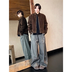 鹿皮绒复合高克重外套，女装短外套，星座1210-1