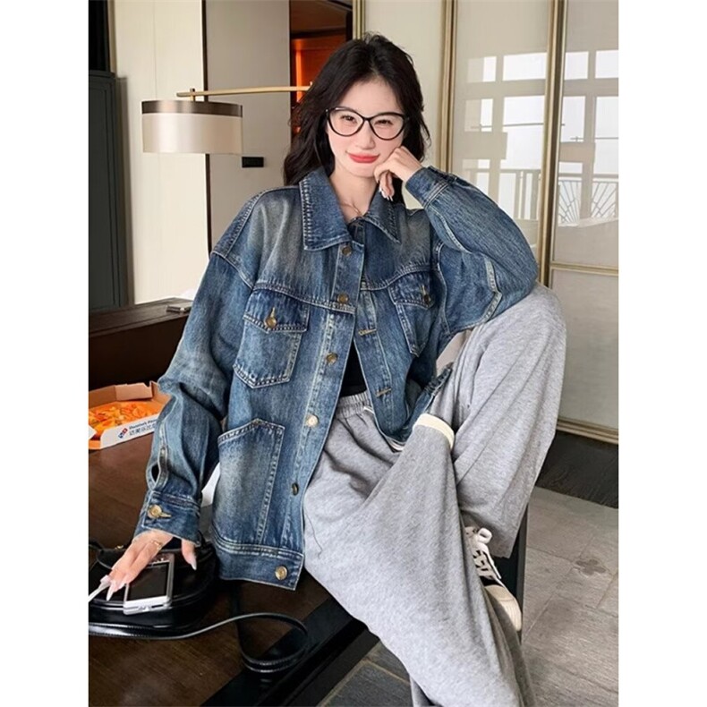 小香风短款牛仔外套女独特夹克外套超好看小众设计洋气牛仔上衣潮,男装工装外套,星座506A