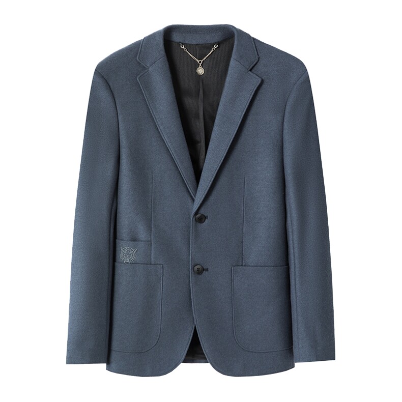 新款男士休闲中年男款羊毛外套秋冬款羊毛西服上衣ASD95182-P345,男装西服,电商B212（原钱塘6029）