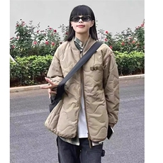 学院风时尚百搭棉服外套男女冬季新款撞色拼接潮流加厚保暖棉衣，男装棉衣，星座506A
