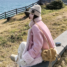 新款皮毛一体外套2c307-8922p215k318，女装皮草，2C307