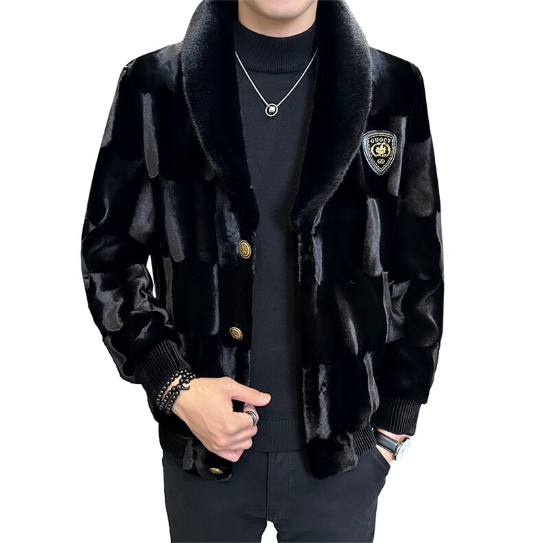 冬男商务休闲夹克金貂绒外套中年时尚保暖上衣爸爸装ZX8908-P245,男装夹克,星座1105-3