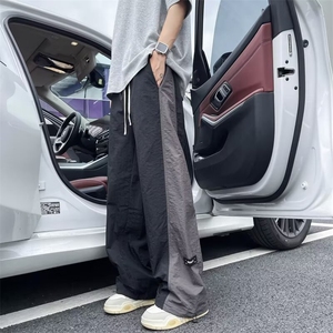 伞兵冲锋裤男2026夏季美式高街拼接设计束脚休闲裤子 MK540-P38图片
