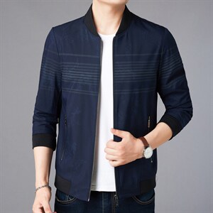 夹克中青年男时尚百搭棒球领商务休闲茄克外套男装ASD86209-P140，男装夹克，电商B212（原钱塘6029）