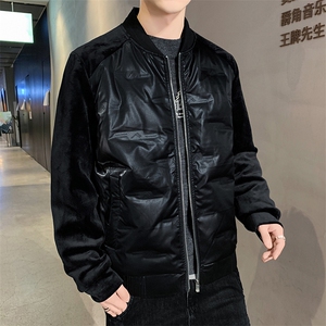 男士宽松休闲立领羽绒服冬季新款青中年加厚保暖男装白鸭绒外套潮图片