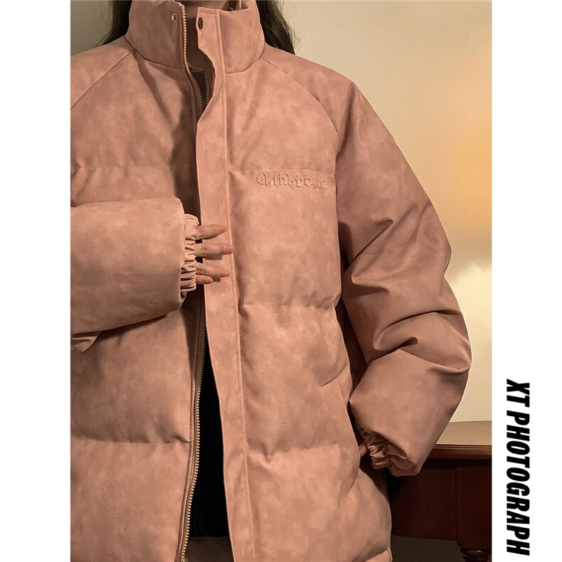 中性PU皮复古做旧设计钢印棉衣男女MY77096P130控198抖控228，男装棉衣，星座227-7