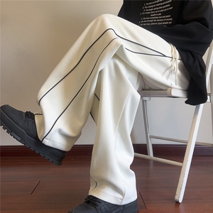 休闲裤男酷炫发光条运动宽松情侣直筒裤K8458-P34【特价】图片