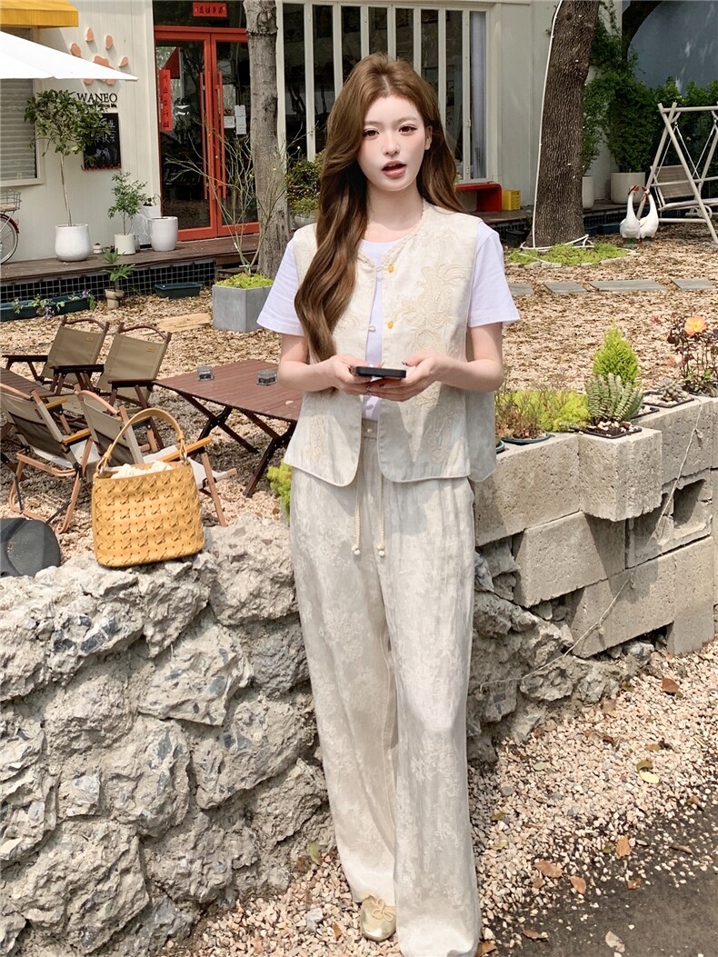 新款现货新中式两件套2230-P195-K299,女装套装/套裙,网红馆