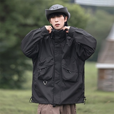 无袖标冲锋衣~现货夹克冲锋衣复古工装登山服特批JK889-P78，男装夹克，电商A021