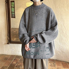控68半高领毛衣男士大码针织衫男毛线衣男M18187-P45加绒款-P65，男装针织衫/毛衣，电商A040
