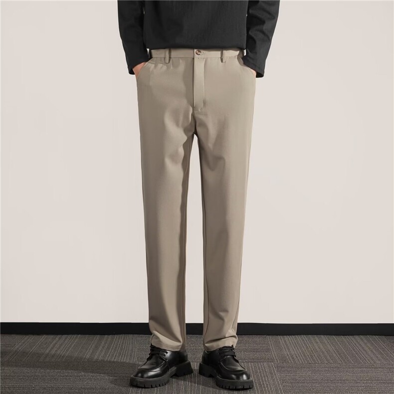 裤子男款秋冬季宽松直筒西装裤套装休闲长裤垂感商务西裤KA6，男装西裤，星座1116A-2（原606A-1）