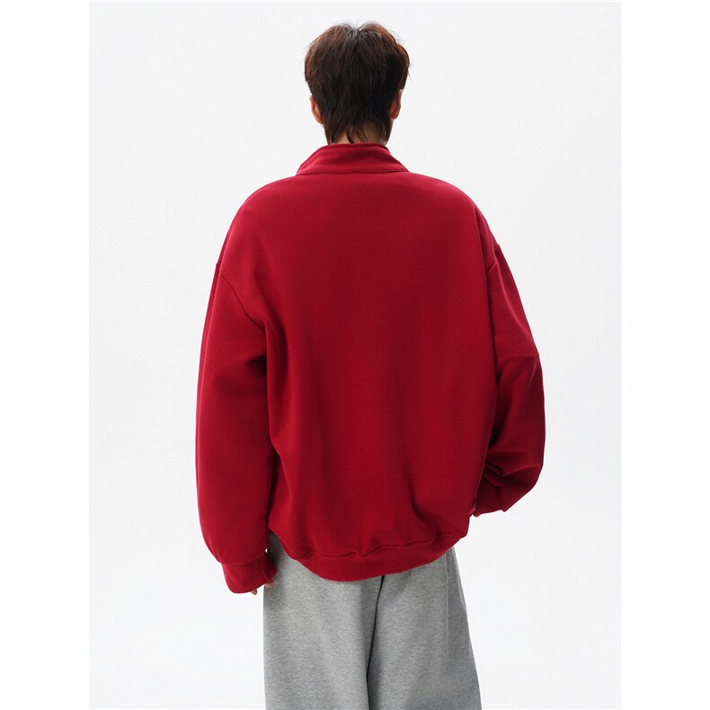 现货DSA059-WY10171-特p46控78立领半拉链大码百搭卫衣,男装卫衣,电商A059