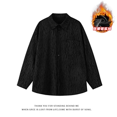 特批P55无差价2025冬季新款面层：聚酯纤维C2542J加绒，男装衬衫，电商A001