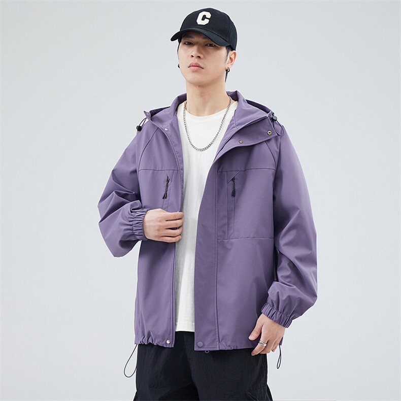 秋季现货户外夹克男连帽冲锋衣外套DSA157B-JK7814-P70图片