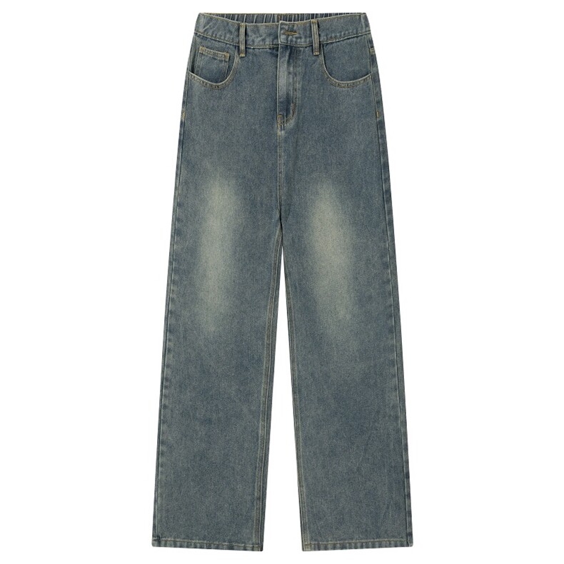 得物供货美式复古百搭高街潮牌直筒牛仔裤A158-NZK802-P35特价，男装牛仔裤，电商A158