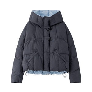 【新款】25冬季新款新标90撞色短款羽绒服D127 P345K518图片
