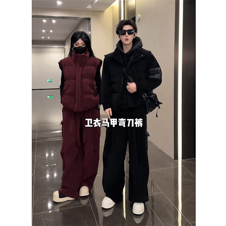 休闲三件套连帽卫衣棉马甲长裤男M359-P98W359-P68K359-P75，女装马甲，电商B267