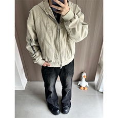 短款外套男春秋款美式复古工装连帽棒球服哈灵顿夹克JK7709，男装夹克，星座1116A（原606A-3）