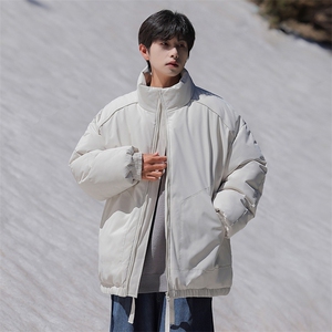 现货冬季美式休闲加厚雪山外套夹克立领纯色三防户外工装棉服图片