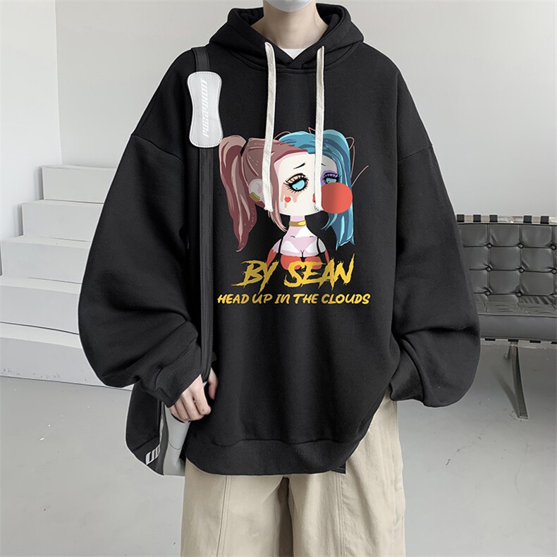 连帽卫衣男大码运动服帽衫外套WY2298-P35加绒款-P40,男装卫衣,电商A040