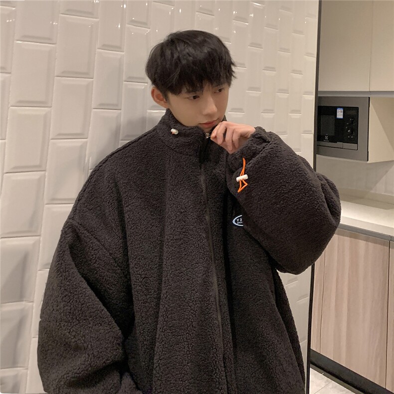 1港风外景冬季宽松百搭羊羔毛大码M-5XL棉衣男外套8727P105控149，男装棉衣，星座226-2