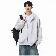 秋季重磅380克全棉得物品质立领双拉链开衫卫衣外套AH923-P42，女装短外套，四季星座610B