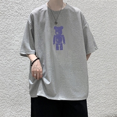 HT73242-P22华夫格t恤男短袖男大码五分袖大皂风，男装T恤，电商A040
