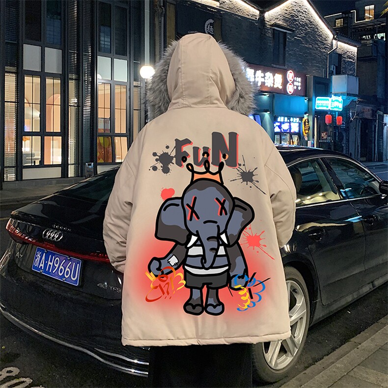 MM48221-P130冬季大毛领棉衣男士大码加厚棉袄男棉服,男装棉衣,电商A040